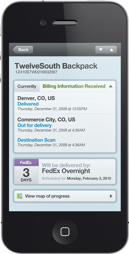 TrackThePack iPhone